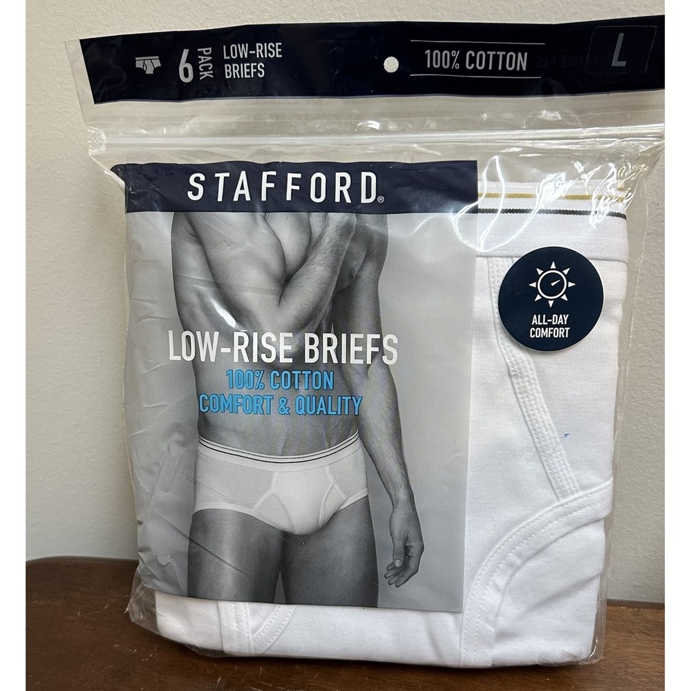 Vintage Stafford JCPenney Low Rise Cotton Underwear Briefs Size L 36-39 NEW NOS